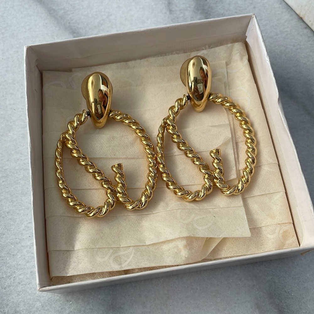 Gold St. John Clip On Earrings